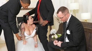 Payton Preslee’s Wedding Turns Rough Interracial Threesome – Cuckold Sessions